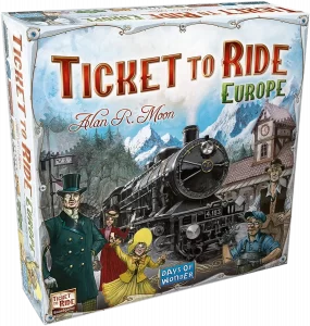 Ticket to Ride är ett brädspel som är en kategori av sällskapsspel.