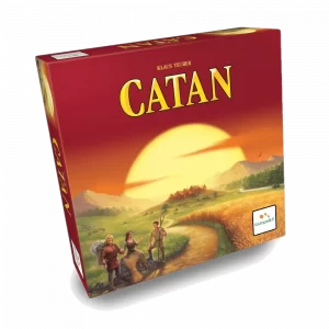 Catan är ett billigt sällskapsspel med ganska lång speltid. Perfekt för regniga höstkvällar.