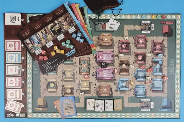Batra Express spelplan, ett kul brädspel som är förvånansvärt välgjort och bra.