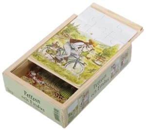 Findus & Pettson är ett fint och välgjort träpussel för barn.