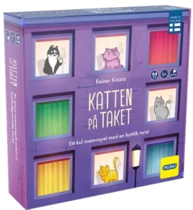 Katten på taket är bästa barnspel i memokategorin. Det är lite annorlunda uppbyggt mot klassiska memospel och ger en ny dimension. Dessutom fint och tilltalande.