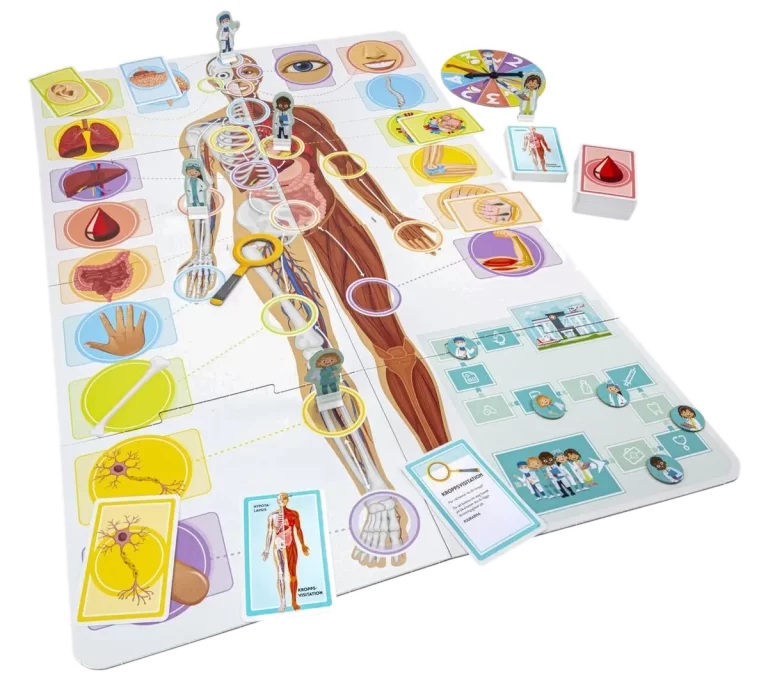 Lär dig vår fantastiska kropp spelbräde. Där ser man olika kroppsdelar och anatomin.