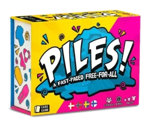 Piles! tar sig in på topplistan i vårt Familjespel bäst i test. Det är ett snabbt och kul spel som man kan köra om och om igen.